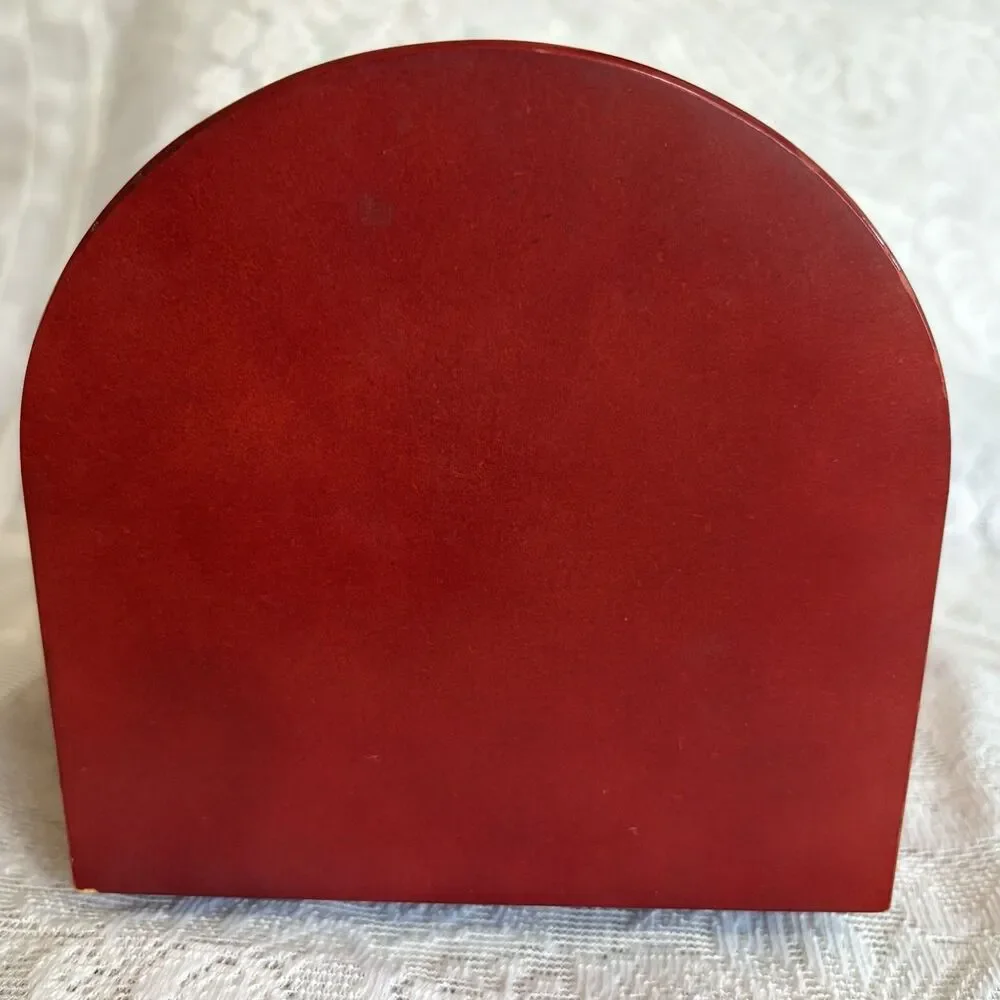 Vintage‎ Wooden Heart Cut-Out Napkin, Mail Holder 7” Lazy Susan Cottagecore